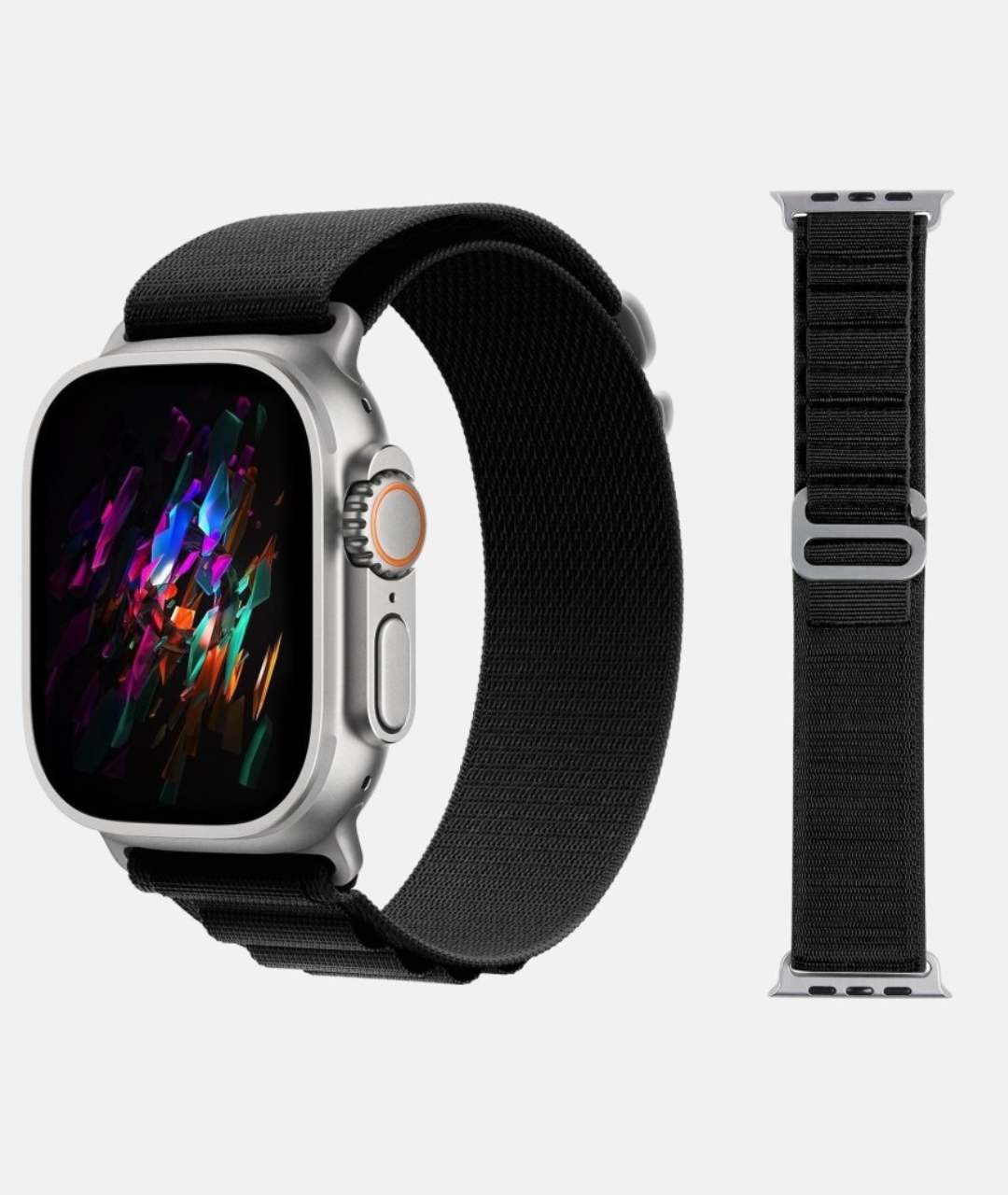 Alpine Loop Band For Apple Watch Series ULTRA/9/8/7/6/5/4 SE- BLACK ...