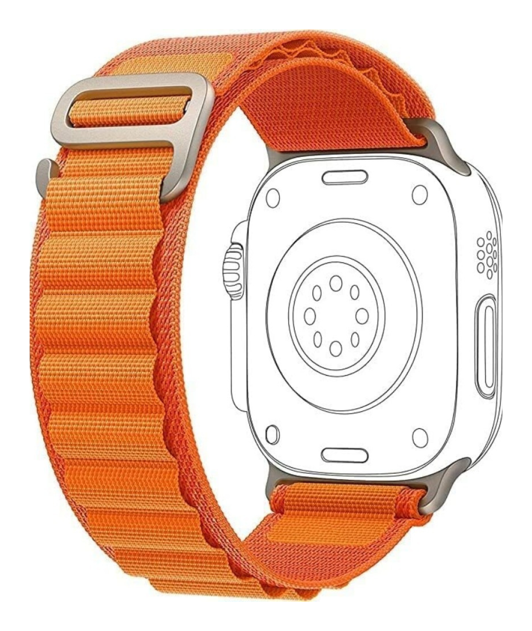 Alpine Loop Band For Apple Watch Series ULTRA/9/8/7/6/5/4 SE- ORANGE