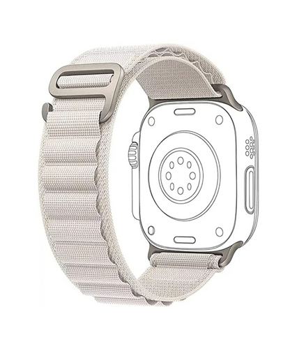 Alpine Loop Band For Apple Watch Series ULTRA/9/8/7/6/5/4 SE- WHITE