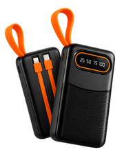 Buzz Street Capsule — 10,000 mAh Powerbank | 20W Fast Charging | Built-in Lightning + Type-C Cables