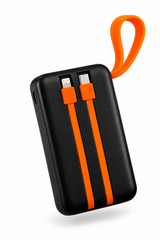 Buzz Street Capsule — 10,000 mAh Powerbank | 20W Fast Charging | Built-in Lightning + Type-C Cables