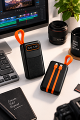 Buzz Street Capsule — 10,000 mAh Powerbank | 20W Fast Charging | Built-in Lightning + Type-C Cables