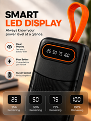 Buzz Street Capsule — 10,000 mAh Powerbank | 20W Fast Charging | Built-in Lightning + Type-C Cables
