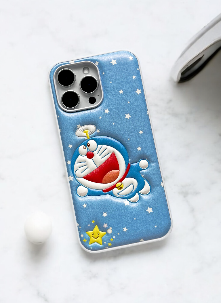 Blue Doremon Soft Leather Texture Phone Case – Buzz Street Blue Doremon Soft Leather Texture Phone Case – Buzz Street