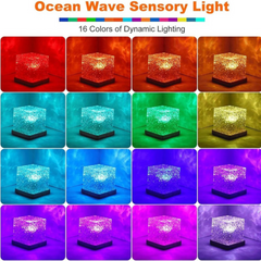 Dynamic Ocean Wave Projector Night Light with Remote