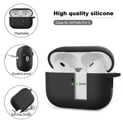 Silicone Case (Black) For Airpods Pro 3