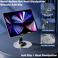 Universal Mobile Phone Stand 360 Rotation Carbon Steel Foldable Portable Holder