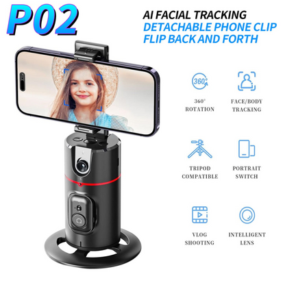 P02 AI Tracker 360° Auto Face Tracking Smart Rotation Selfie Gimbal Stabilizer Tripod