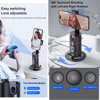 P02 AI Tracker 360° Auto Face Tracking Smart Rotation Selfie Gimbal Stabilizer Tripod