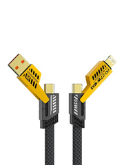 4 in 1 fast Charging Cable, USB-A to Type-C, Compatible with and All Phones & Laptops, 27W Max PD