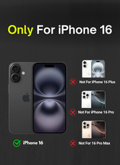 Black Solid Silicone Case for iPhone 16