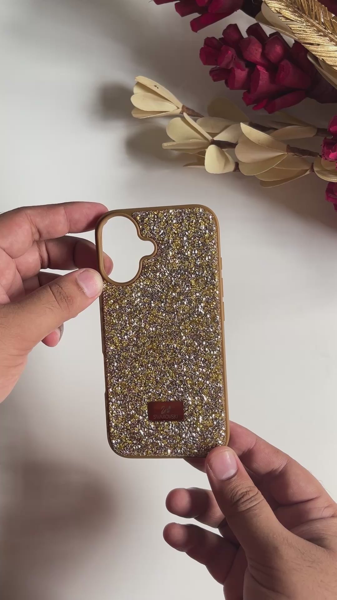 Brown Crystal Glitter Bae Phone Case