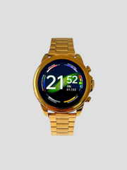 Fossil Generation 6 Gold Stainless Steel Metal Chain Smartwatch